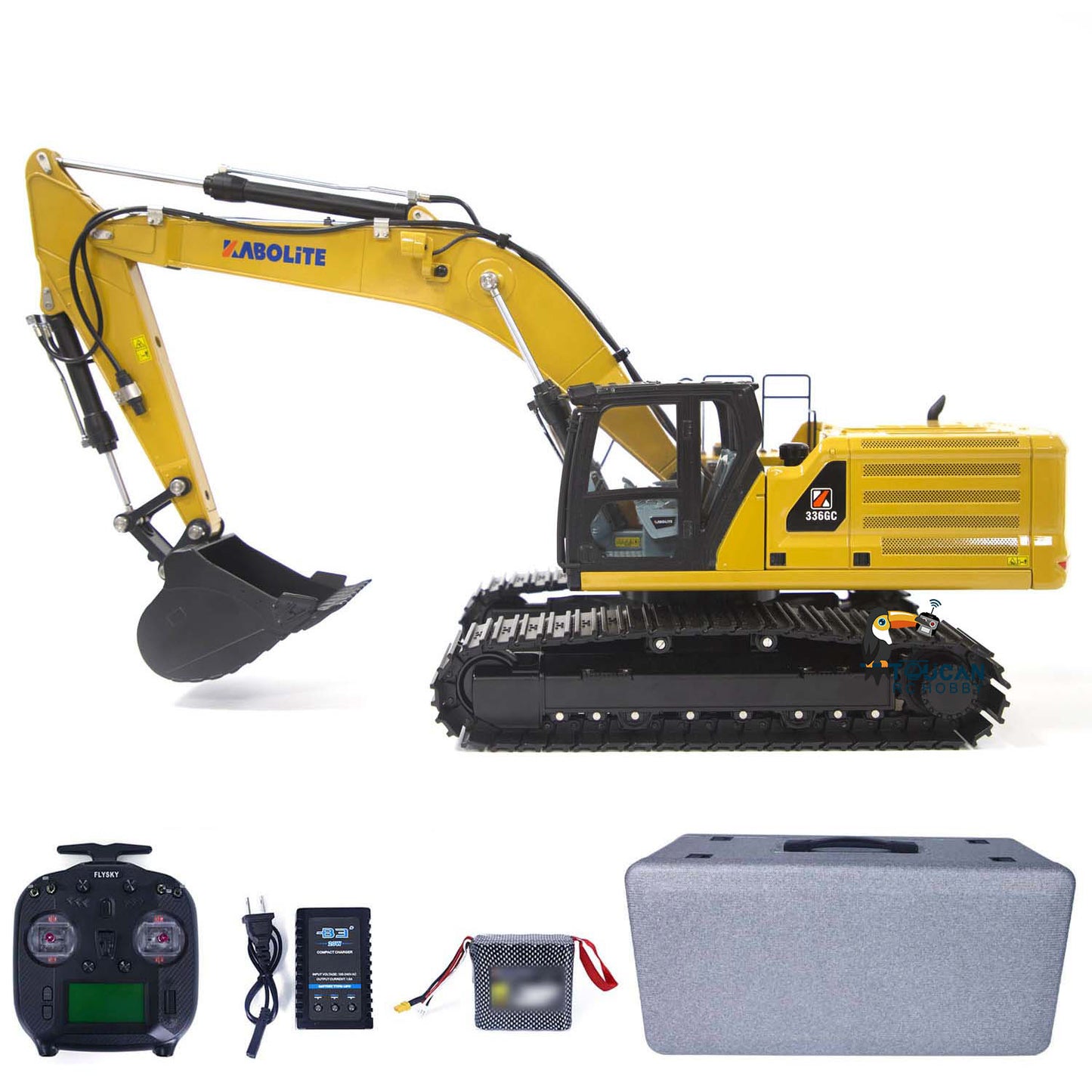 IN STOCK Kabolite K961 100 1/18 Metal RC Hydraulic Excavator RTR RC Digger Remote Control Vehicles Model ST8 Remote Controller
