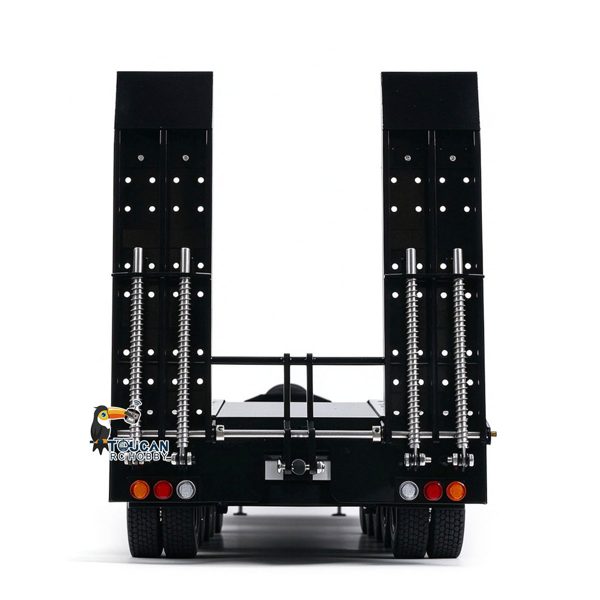 TOUCAN RC HOBBY HHG Model Metal 5-axle Trailers Electric Tail-board Support Leg for 1/14 RC Tractor Radio Controlled Truck Car Hobby Models DIY Painted Assembled