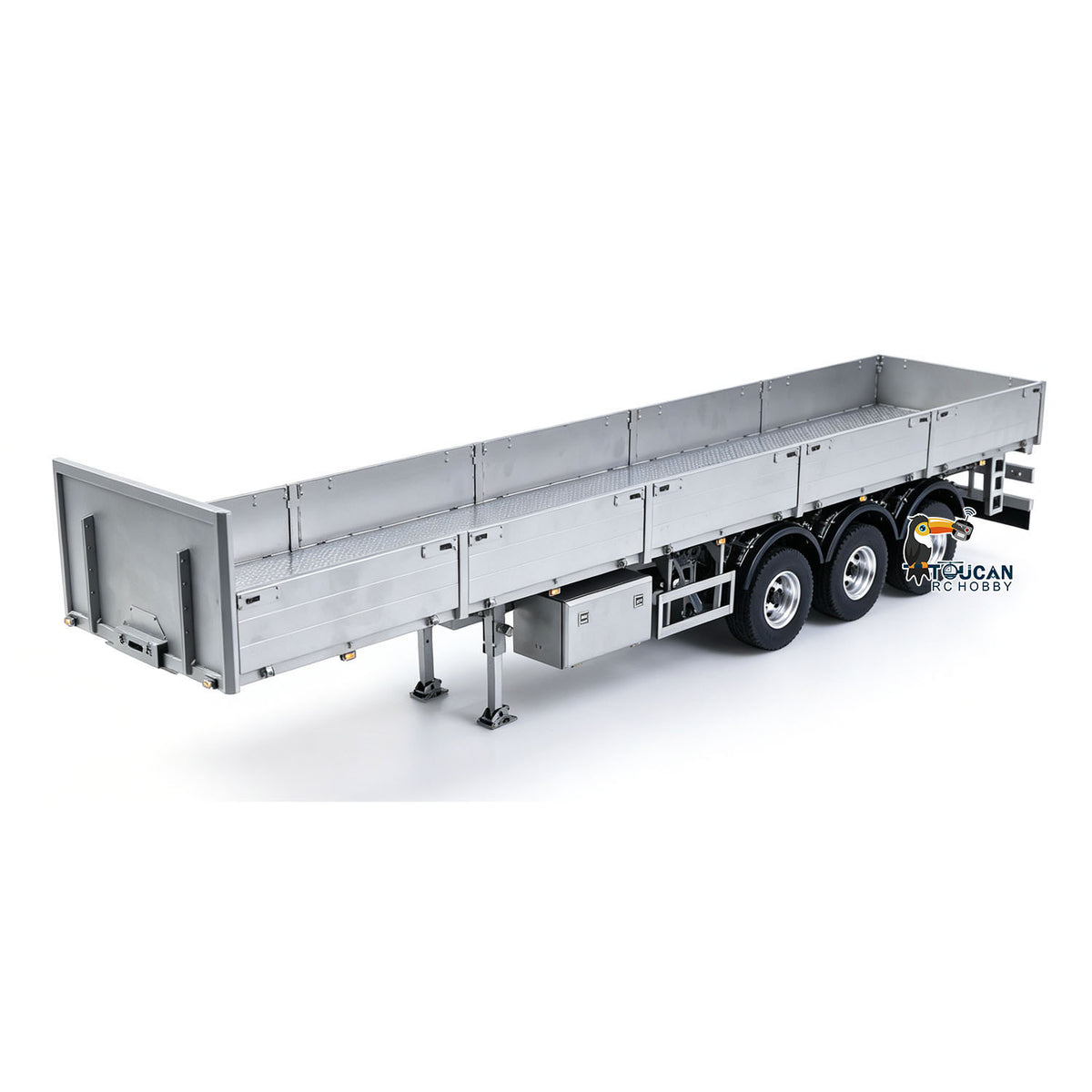 TOUCAN RC HOBBY  3 Axles 1/14 Metal Semi Trailer for Remote Control Tractor Truck Lorry RC Hydraulic Dump Trucks DIY Painting Assembled Model