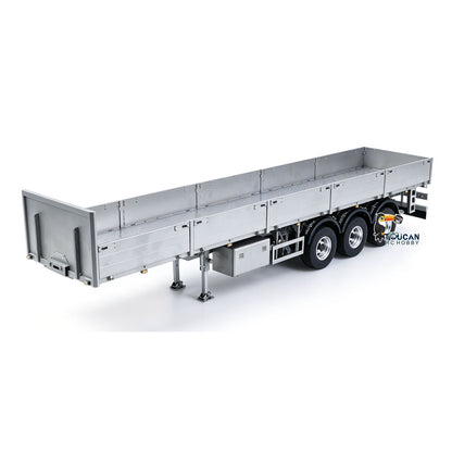 TOUCAN RC HOBBY  3 Axles 1/14 Metal Semi Trailer for Remote Control Tractor Truck Lorry RC Hydraulic Dump Trucks DIY Painting Assembled Model