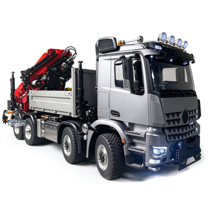 TOUCAN RC HOBBY LXY 1:14 Metal RC Hydraulic Crane Tractor Truck 8X8 Remote Control Lorry Extension Jib Electric Winch Removable Cargo Bed 3 Speed Differential Locks Axles