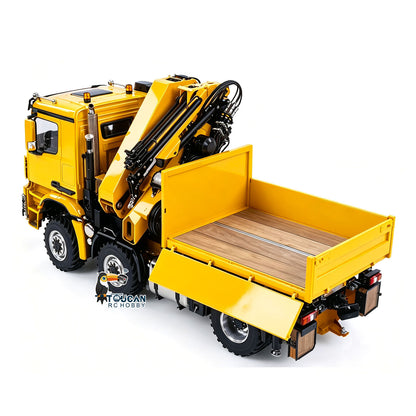 4151AK 1/14 Metal RC Agriculture Tractor Truck 6x6 Farm Lorry Hydraulic Crane Fly Jib Arm 3-Speed Gearbox Sound for Model Collector