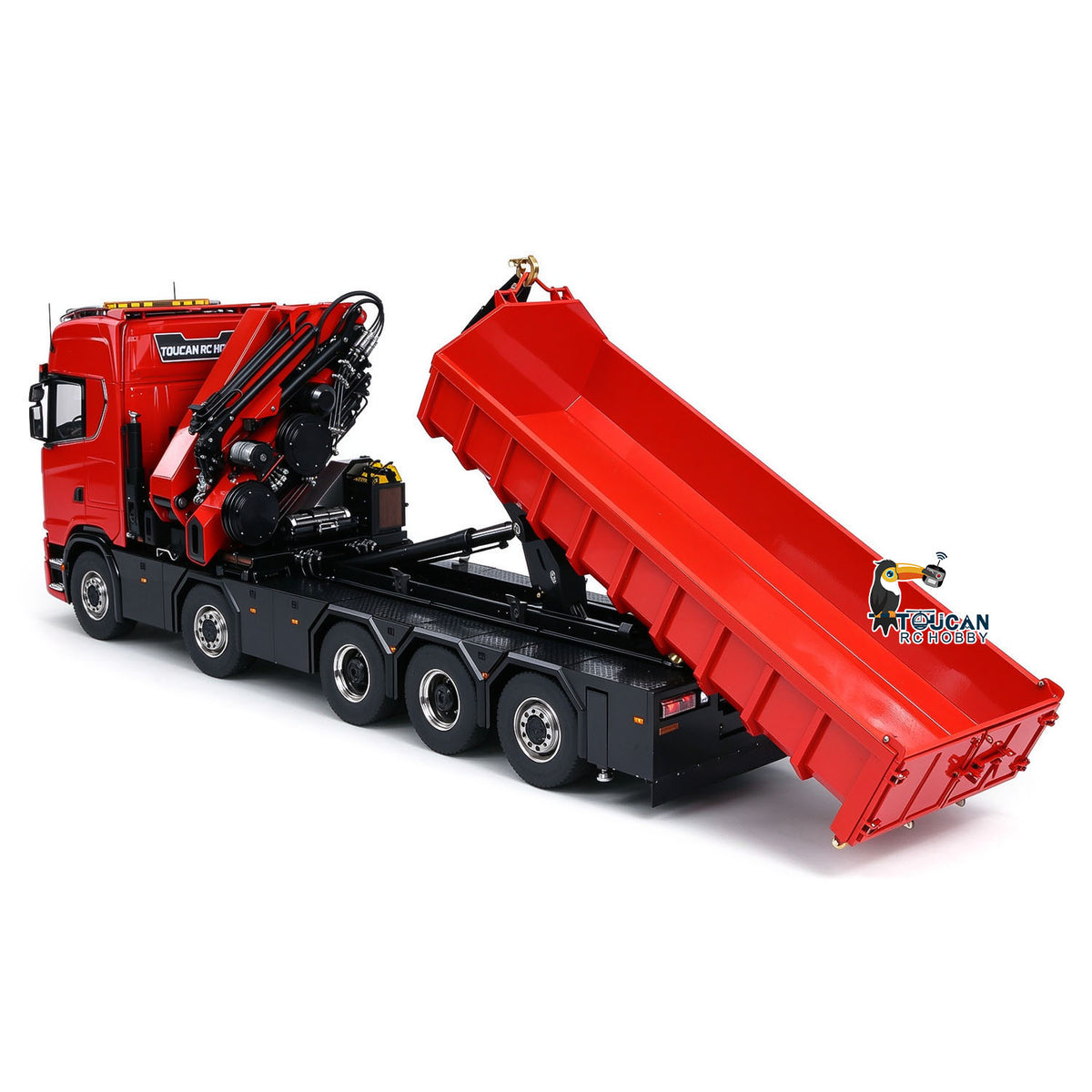 LXY 1/14 Hydraulic RC Crane Dump Truck 770S - 10x10 All-Metal Axles RTR 10CH Valve Fly Jib Arm