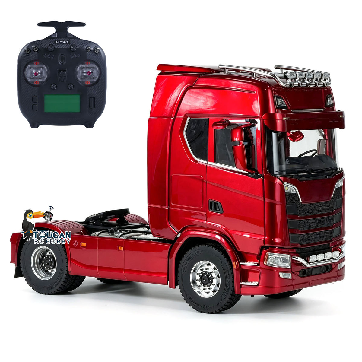 TOUCAN RC HOBBY MODO 770S 1/14 4x4 Metal Remote Control Tractor Truck 2Speed Gearbox Differential Locks RC Lorry Vehicle ST8 Radio Lights Sounds