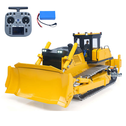 Metal 1/12 RC Hydraulic Bulldozer D155AX RTR Heavy Dozer Model 7 Way Valve 1.0L Oil Pump 5 Plows Radio Master TX15 Radio Battery