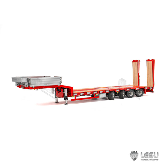 LESU Metal 1/14 RC Trailer A0054 Hydraulic Lifting Tailboard 4 Axles Steering Available for DIY RC Tractor Truck Lorry Car Model
