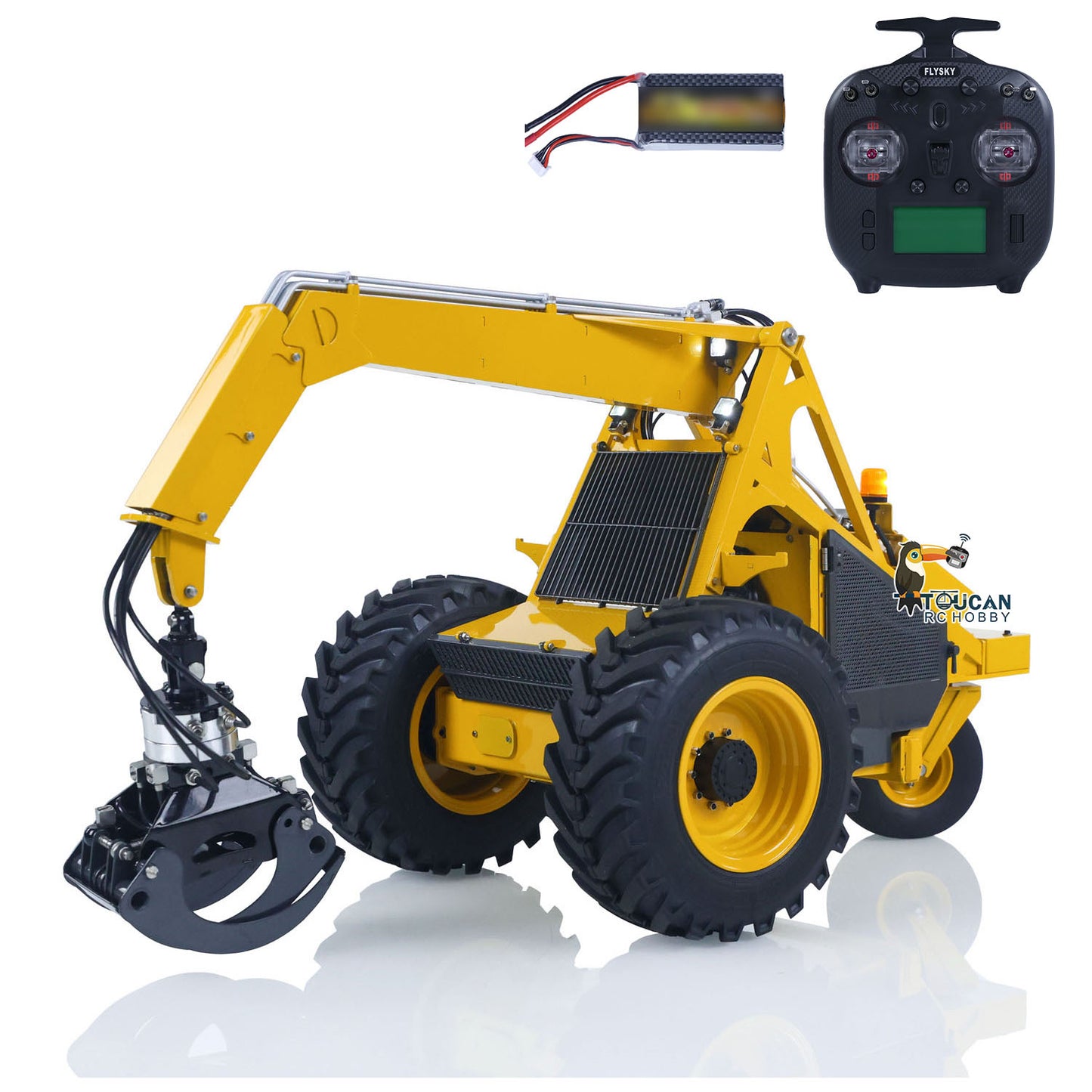 LESU Aoue 225A 1/14 Metal Hydraulic RC Log Loader A0019 with Timber Grapple 4CH Directional Valve Brushless Motor Sound Light System