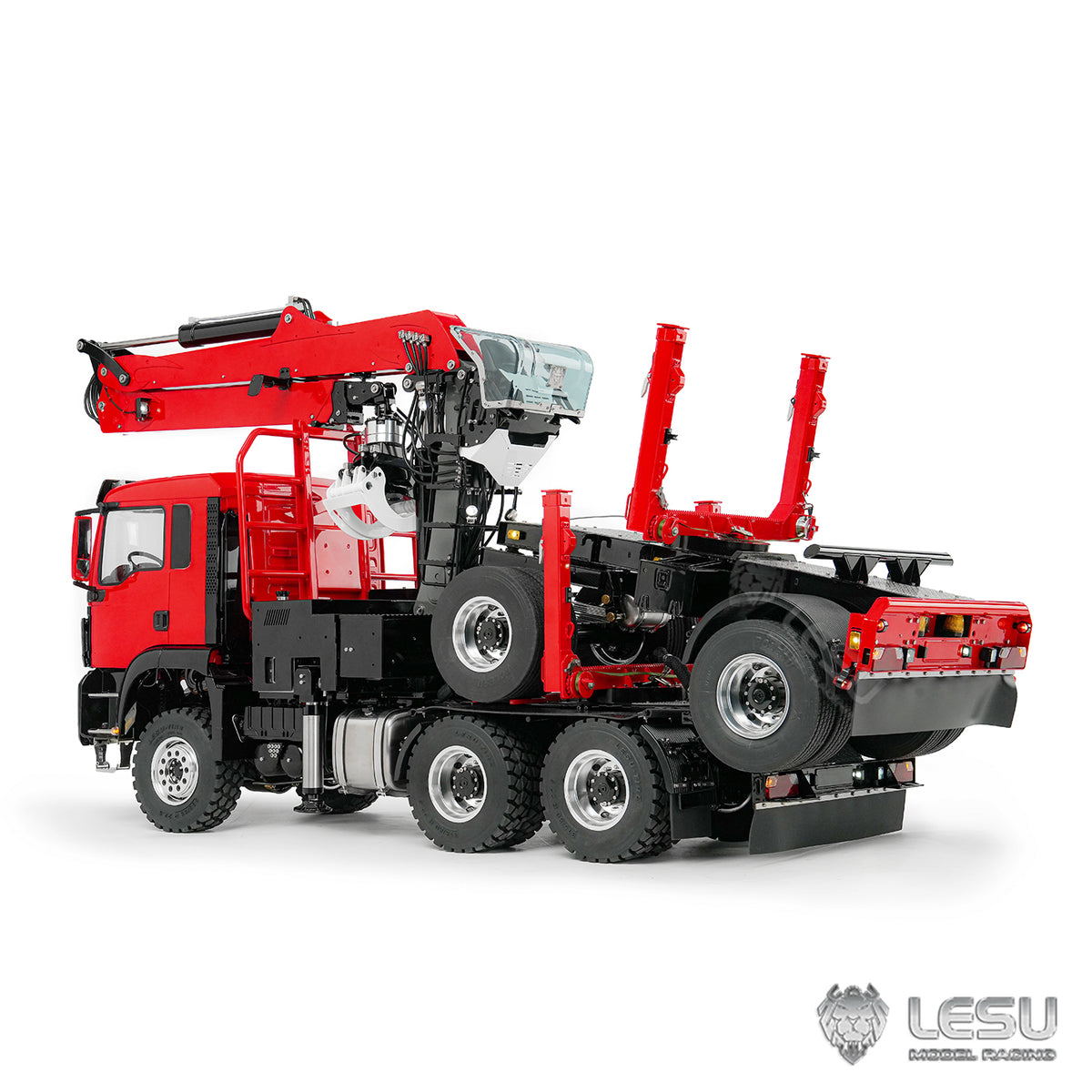 TOUCAN RC HOBBY LESU Z0073 1/14 RC Logging Truck Timber Transport Vehicle with Hydraulic Crane 6x6 Metal Chassis 8CH Valves 3Speed Gearbox Light Sound