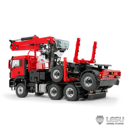 TOUCAN RC HOBBY LESU Z0073 1/14 RC Logging Truck Timber Transport Vehicle with Hydraulic Crane 6x6 Metal Chassis 8CH Valves 3Speed Gearbox Light Sound