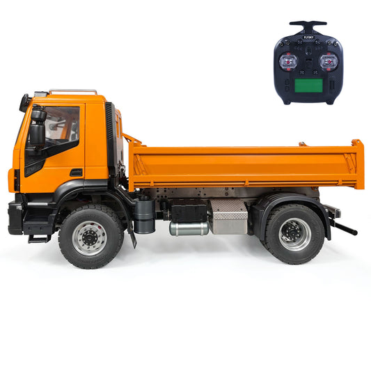 1/14 Metal 4x2 RC Hydraulic Equipment Radio Controlled Dump Truck 2-speed Tipper Hobby Model Painted Assembled PNP Version