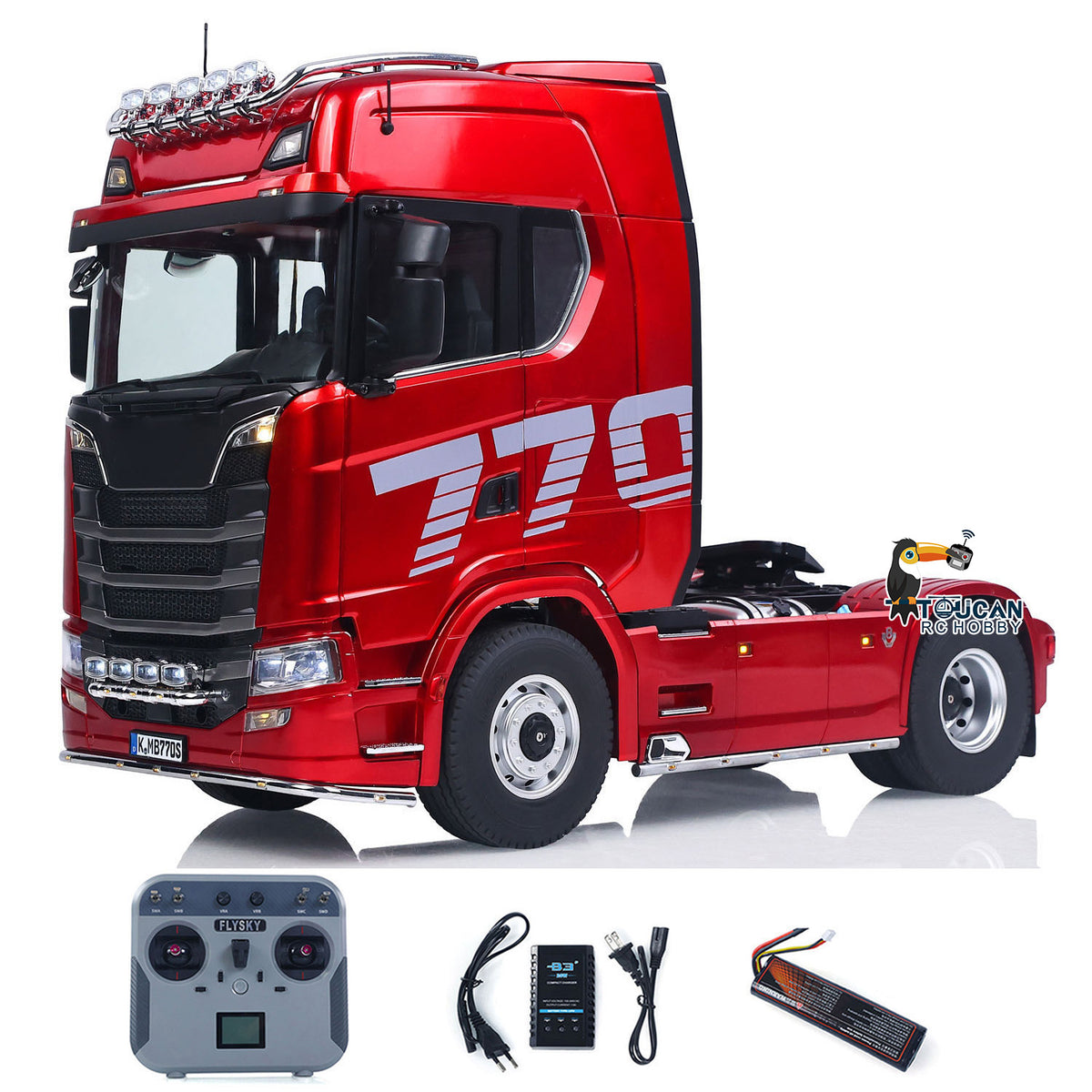 TOUCAN RC HOBBY US Stock Kabolite K770S 1/14 Scale 4x2 RC Tractor Truck Remote Control Semi Trucks 2-Speed Transmission LED Lights Sound System