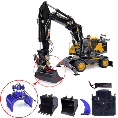 TOUCAN RC HOBBY MTModel EC380 Metal 1/14 RC Hydraulic Excavator 8-way Reversing Valve Grab FlySky PL18EV Radio Controller Sound Lights for Engineering Vehicle Enthusiasts