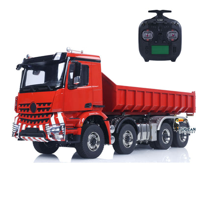 1/14 8x8 Metal Hydraulic RC Dumper Tipper Car Radio Control Full Dump Trucks with Standard Bucket Hobby Model DIY PNP