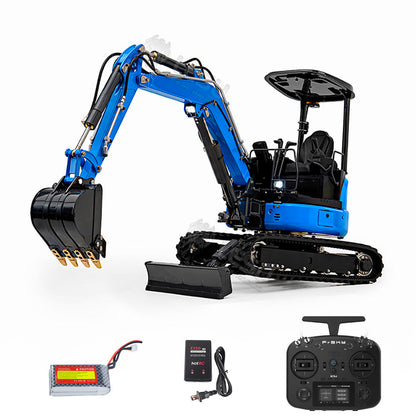 Mini LESU 1/14 RC Hydraulic Excavator PC30 Metal Radio Controlled Digger Model Frsky X14 Radio Upgrade Sound System Battery