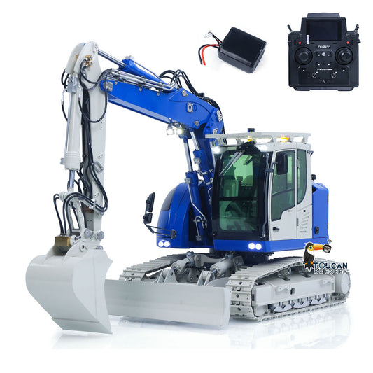 8ways Valve Metal 1/14 RC Hydraulic Excavator LR914 PRO MAX Remote Control Digger Construction Car PL18EV LITE Radio Battery