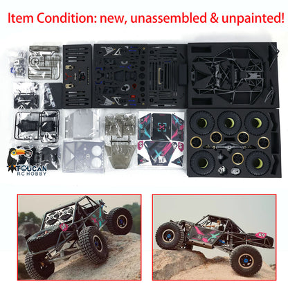 Capo U4 CD1582X Queen 1:8 Remote Control Crawler Car RC Racing Climbing Vehicle KIT 2 Speeds Unassembled Unpainted DIY Model