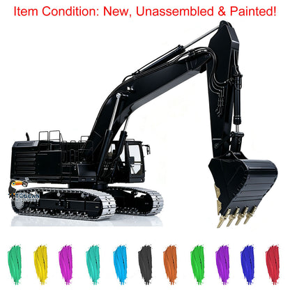 TOUCAN RC HOBBY LESU C374F 1/14 Metal Hydraulic RC Excavator Realistic Digger Model B0001 KIT Hobbywing Brushless ESC 6CH Brass Valve Light System for Backyard Fun