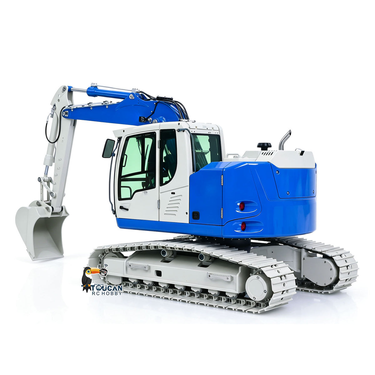 TOUCAN RC HOBBY JDModel 1/14 Metal 2Arms RC Hydraulic Tracked Excavator JDM-208 R920 Radio Control Digger Engineering Vehicle Sound System Battery