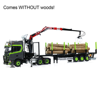 Toucan 6X6 Metal Chassis 1/14 Remote Control Tractor Truck 770S Hydraulic Crane Logging Trailer RC Electric Vehicle Model Light Sound