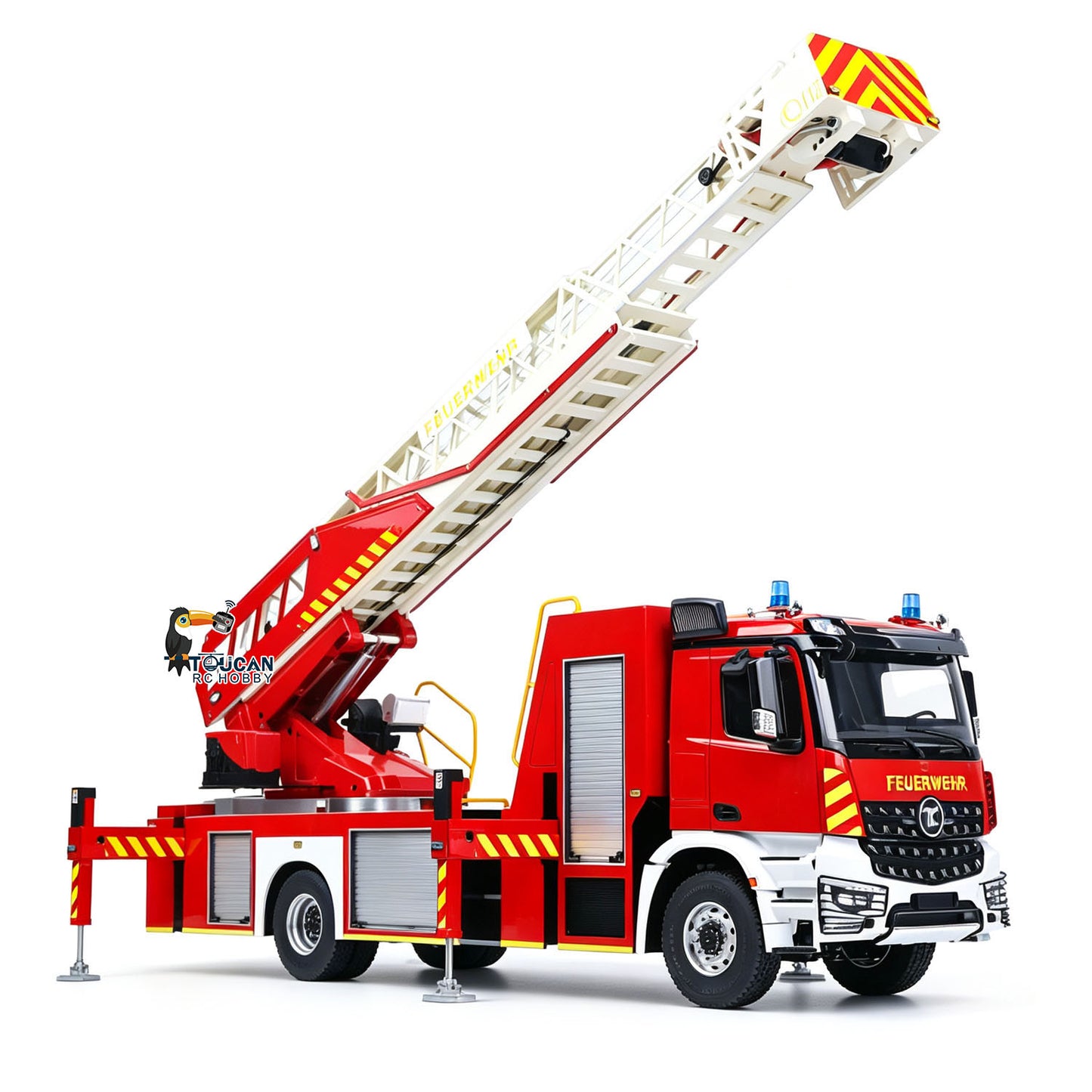 2Speed 1/14 4*4 Metal Chassis Electric Remote Control Lift Ladder Fire Truck RC Model Vehicle Radio No Battery Charger