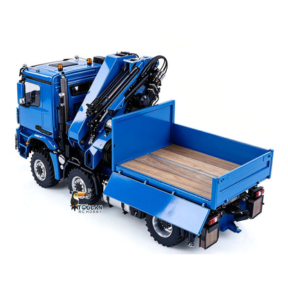 4151AK 1/14 Metal RC Agriculture Tractor Truck 6x6 Farm Lorry Hydraulic Crane Fly Jib Arm 3-Speed Gearbox Sound for Model Collector