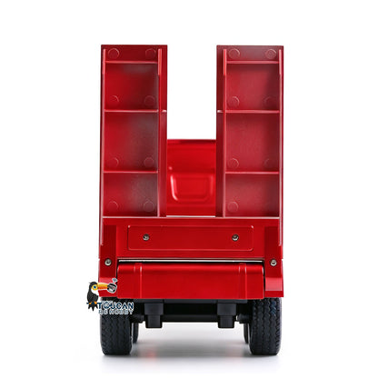 TOUCAN RC HOBBY US Stock HUINA 770S 1/24 Remote Control Tractor Truck W/ Light Sound System Manual Support Legs Tail Board 3Axle Semi Flatbed Trailer