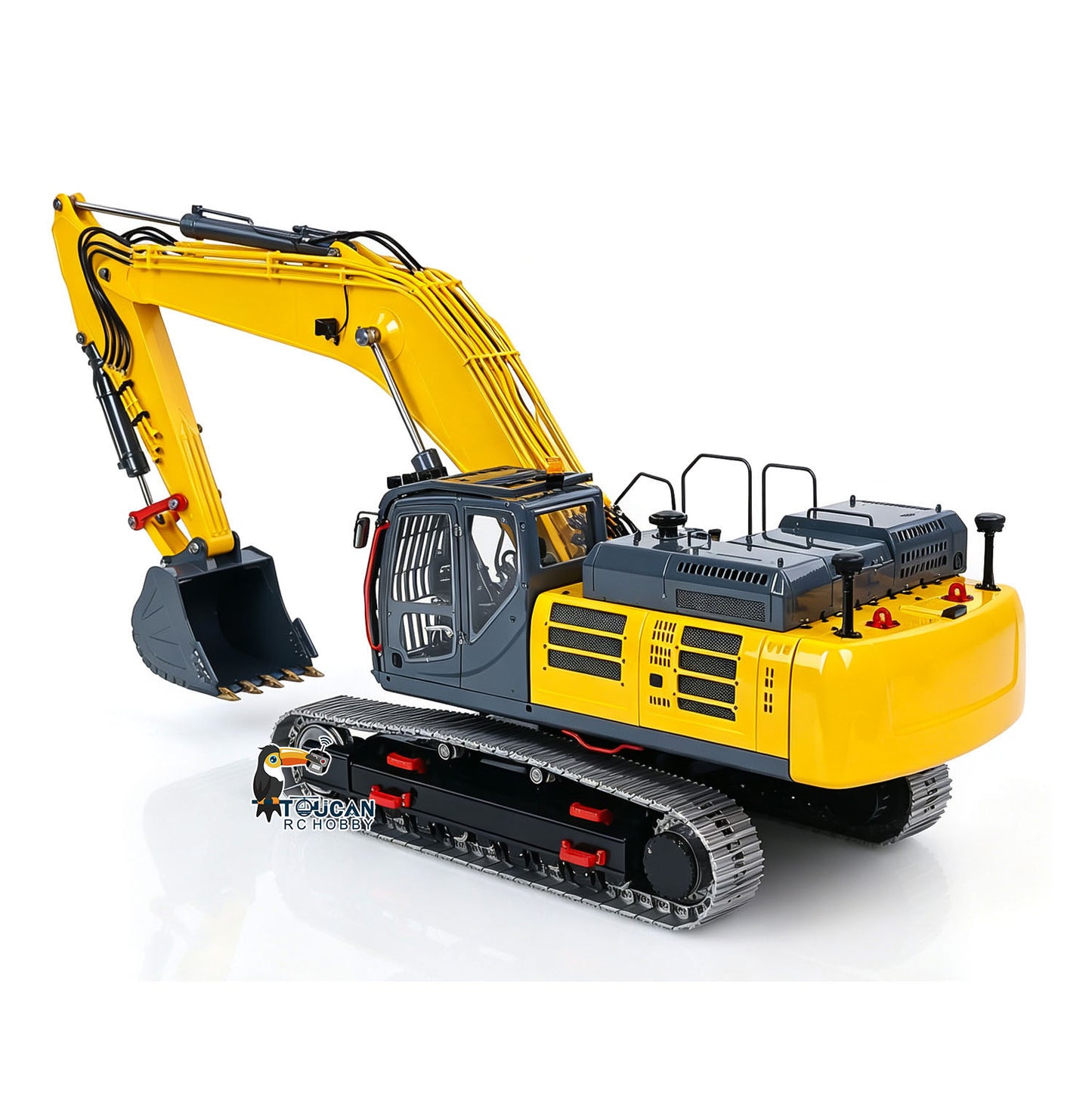 Metal LESU 1/14 Remote Control Hydraulic Tracked Excavator SK500 RC Digger 6CH Valve 3MAP Pump Brass Relief Valve Light System