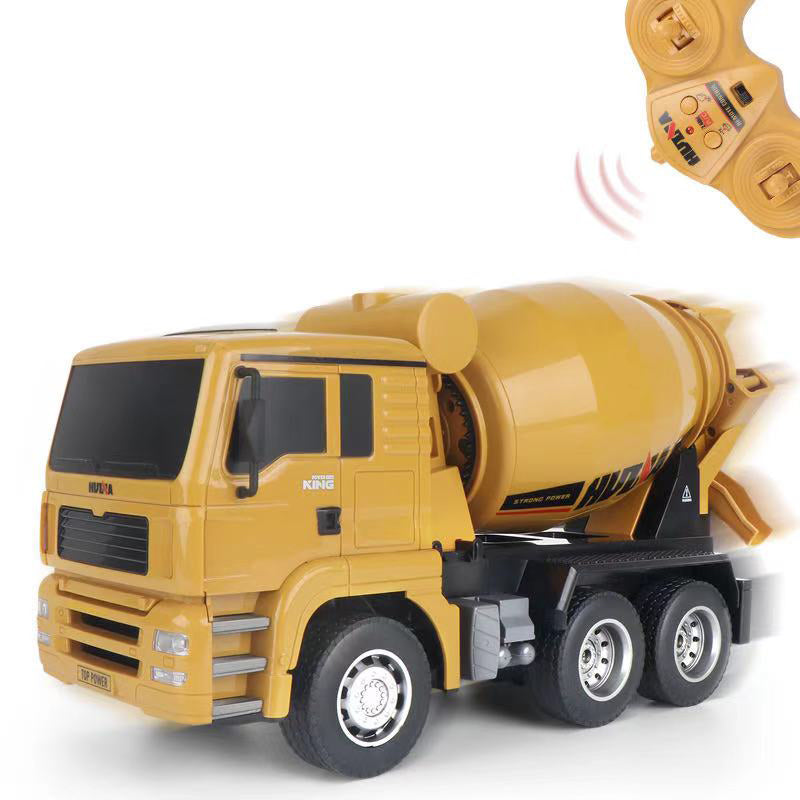 In Stock HUINA Toy Gift 1/18 Scale 333 2.4Ghz 6CH RC Concrete Car Mixer Truck Tractor Radio Controlled LED Light 4WD Battery Charger