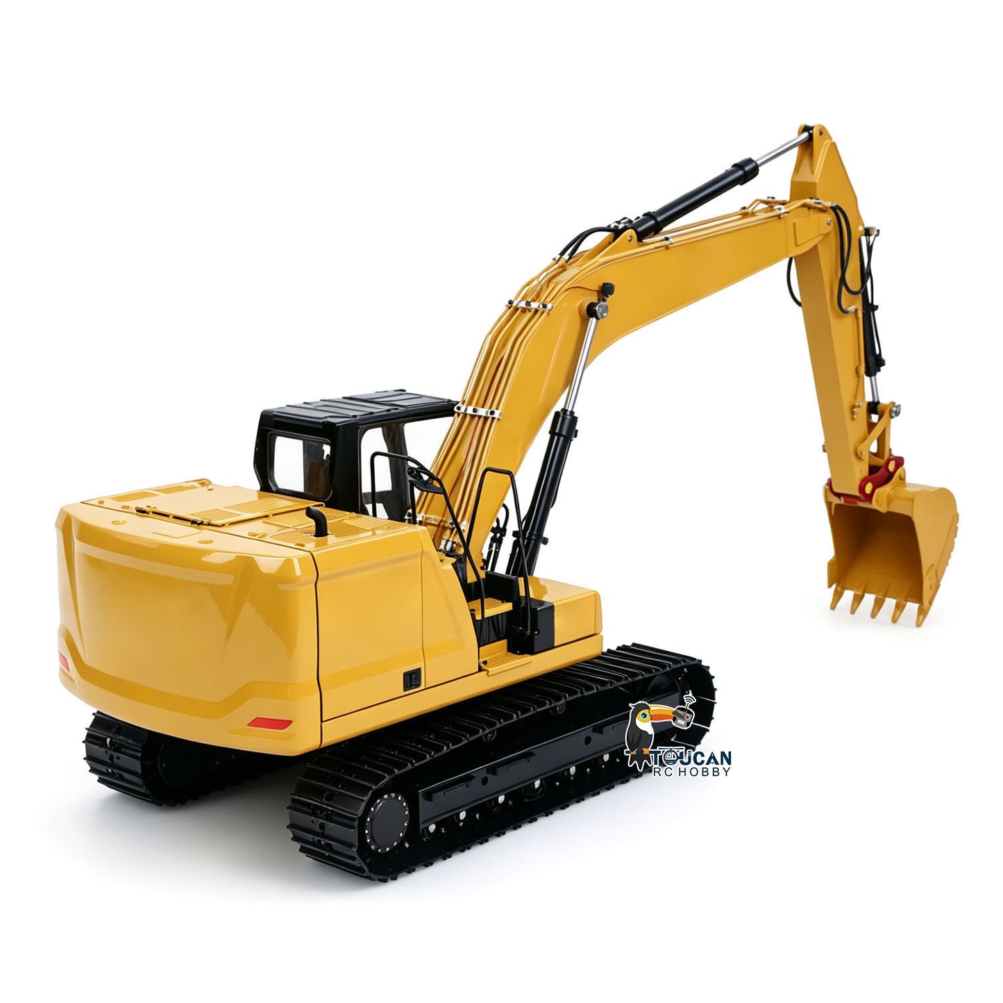 TOUCAN RC HOBBY Metal 1/14 Remote Control Hydraulic Excavator 320 3Ways Valve RC Digger Engineering Vehicle ST8 Radio Lights Battery RTR Model