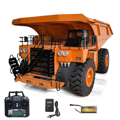 21KG Heavyweight 1/20 Metal Hydraulic Dump Truck Model 793D 2Speed Transmission 4 Wheel Spring Suspension Lights No Sound System
