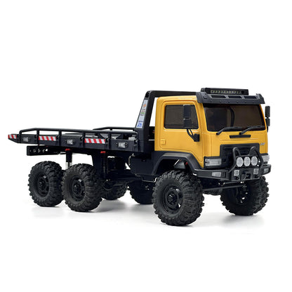 In Stock Hobby Plus 1/18 Remote Control Off Road Car 6X6 RC Flatbed Truck 2Speed Gearbox Flysky ESC 280 Brushed Motor 6CH Radio RTR
