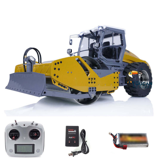 LESU 1/14 RC PNP Painted and Assembled Hydraulic Road Roller Model Motor Aoue-H13ixc Motor ESC Light Sound I6S Controller