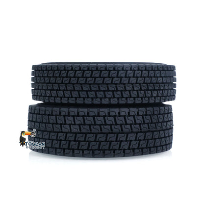 TOUCAN RC HOBBY JDModel 1PC 28MM 23MM Rubber Wide Tire for DIY 1/14 RC Tractor Truck Hydraulic Dumper Metal Radio Control Tipper Semi Trailer Model Car