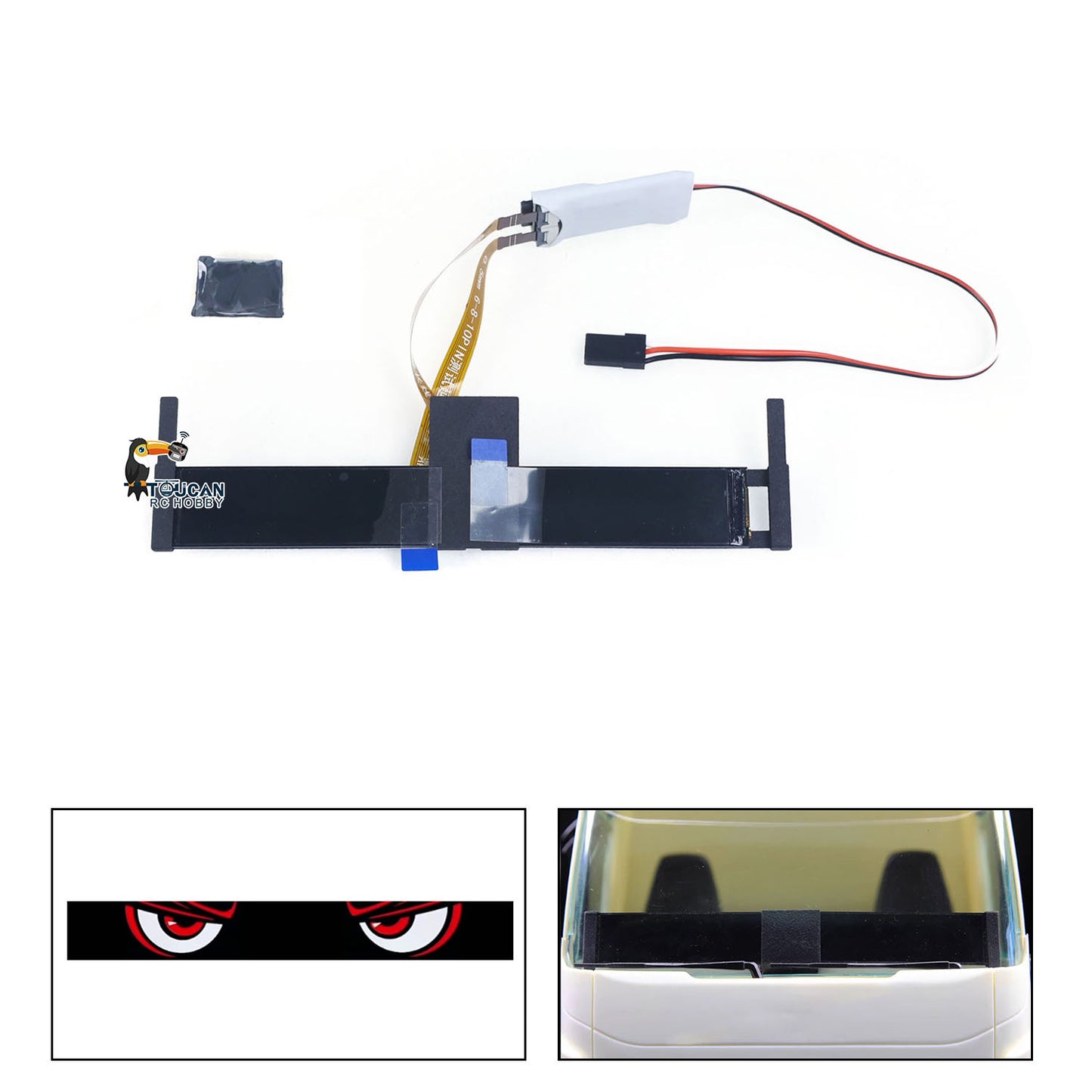 Plastic BITRC LHY Soul Eye LED Light for DIY Tamiya 1:14 Remote Control Tractor Truck 544x72 Resolution 6V Voltage Plug and Play