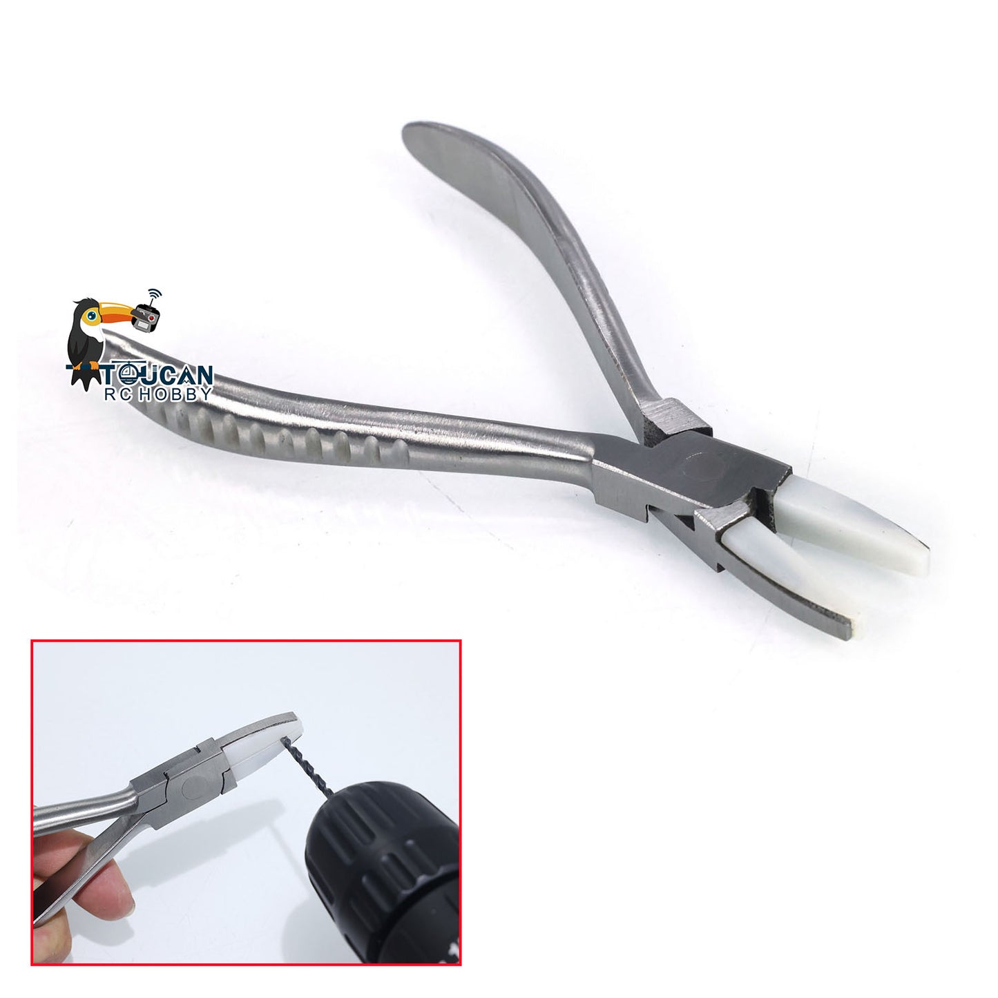 Metal Horse Scissor Oil Tube Shears Flat Nose Pliers for RC Hydraulic Excavator Cars Trucks Radio Controlled Construction Vehicle