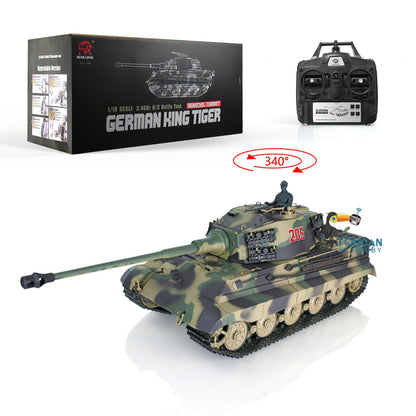 TOUCAN RC HOBBY Henglong 1/16 TK7.0 Plastic German King Tiger RTR RC Tank Model 3888A Sound Light Smoke BB Infrared Combat Metal Barrel