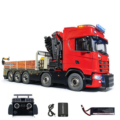 LXY 1/14 Hydraulic RC Crane Dump Truck 770S - 10x10 All-Metal Axles RTR 10CH Valve Fly Jib Arm
