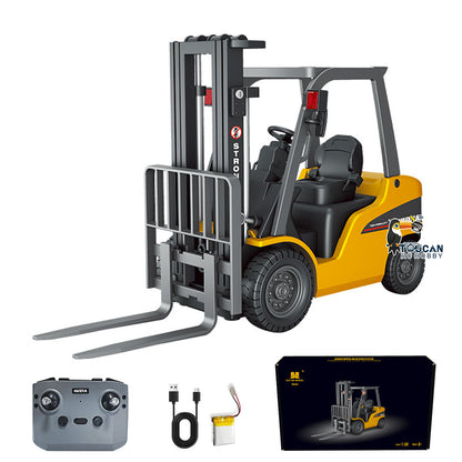 HUINA 1/50 Electric Remote Control Forklift 9925 Mini Warehouse RC Model Desktop Level Light Sound Effect Battery