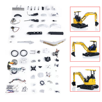 LESU PC30 1/14 Metal RC Hydraulic Excavator B0003 KIT/PNP Mini Digger 6CH Reversing Valve System Brushless Motor Lighting for Hobby Collectors