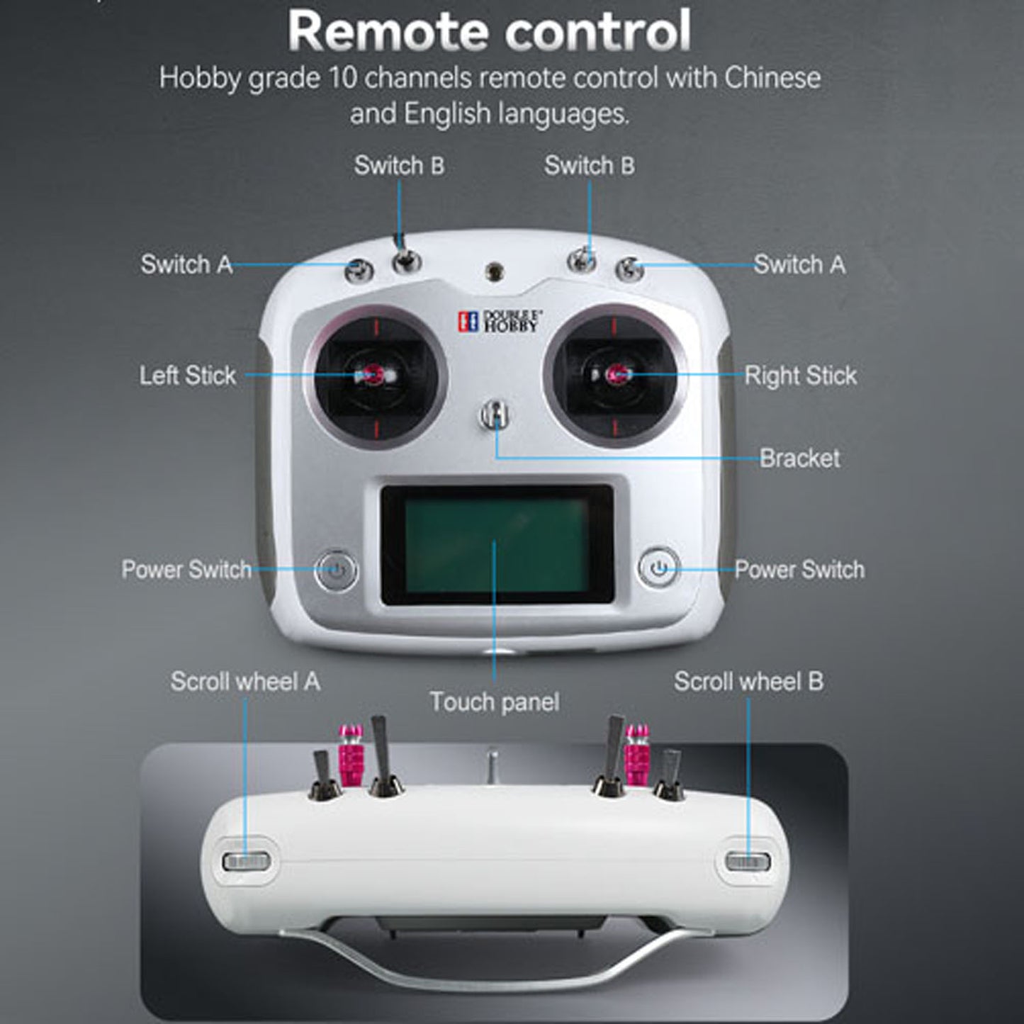 Double E 1/14 6*6 RC Tractor Truck FMX Remote Control Simulation Vehicle 2Speed Metal Chassis Rail Axle Locks Sound System