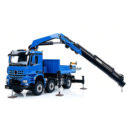 4151AK 1/14 Metal RC Agriculture Tractor Truck 6x6 Farm Lorry Hydraulic Crane Fly Jib Arm 3-Speed Gearbox Sound for Model Collector