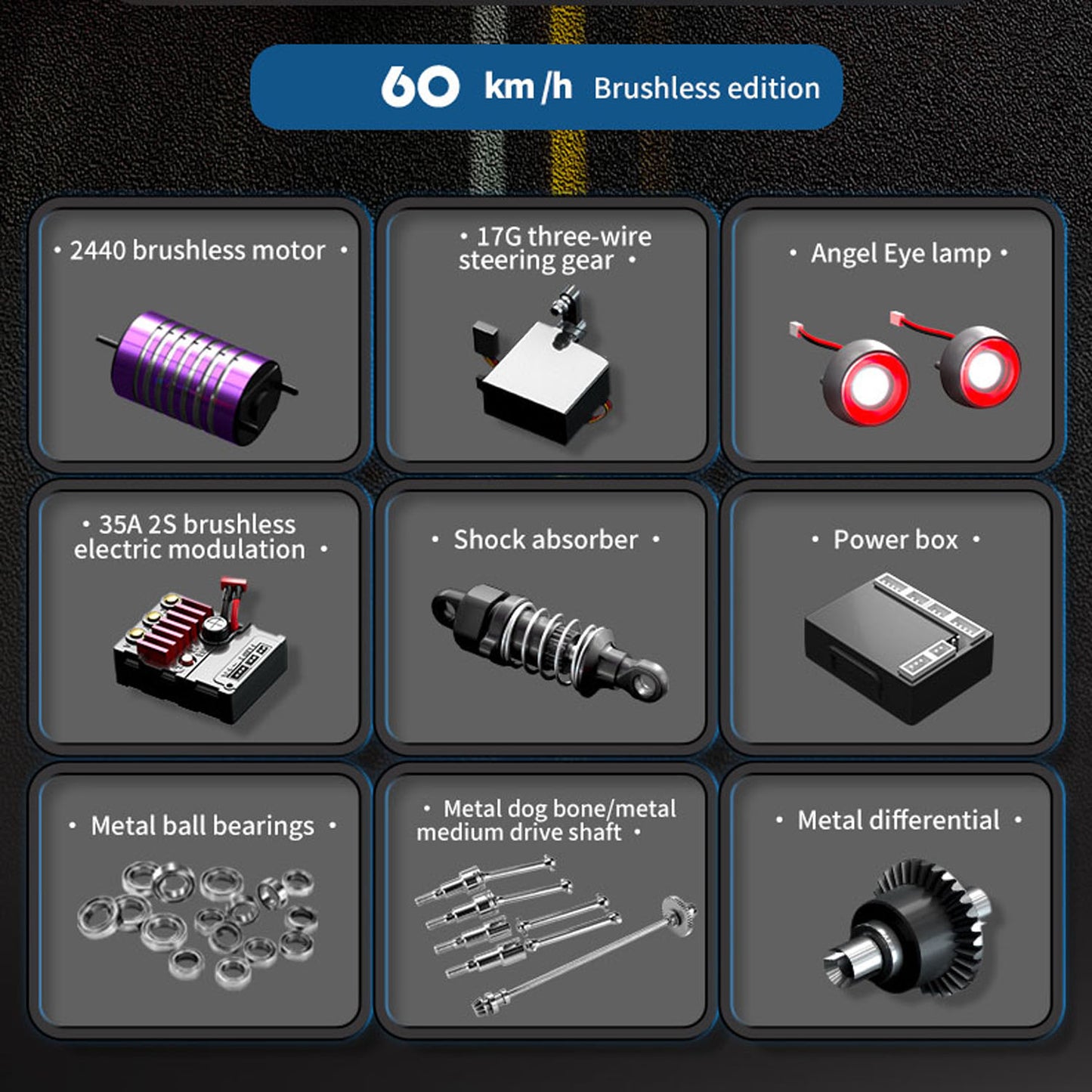 45KM/H SCY 16307Pro 1/16 AWD Remote Control Drift Car Metal Differential Vacuum Tire 2.4GHz Radio System CVD Drive Shaft RTR