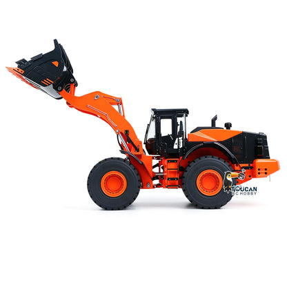 TOUCAN RC HOBBY JDModel 198 ZW370 1/14 Metal RC Hydraulic RTR Loader 2-Speed Transmission ST8 Controller Light Sound Axles Lock Brushless Motor & ESC for Model Collectors