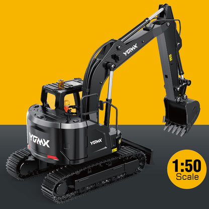 Pre-order Metal 1/50 Electric Remote Control Excavator Ready To Run Mini RC Engineering Vehicle Model Lights Sounds Desktop Level Gift