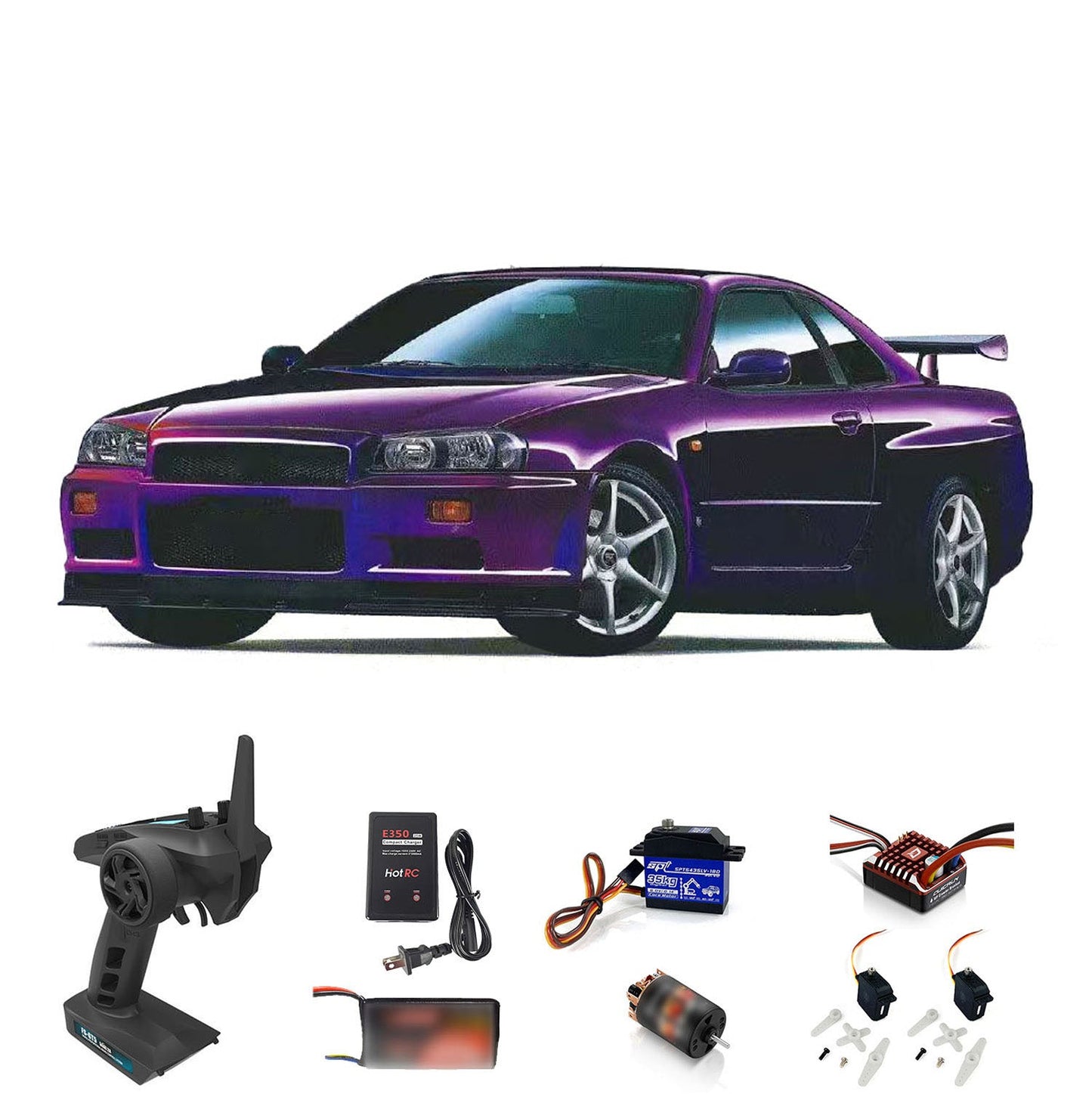 Capo RC Racing Car for 1/8 Limited Edition Drift Vehicles R34 Collection Radio Controlled Model