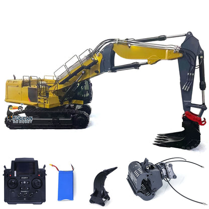 USA Pre-Order by the sea 374 UHD 1/14 RC Hydraulic Demolition Excavator 3-section Boom RTR Digger Model Flysky PL18EV Remote Sound Light System For Adult