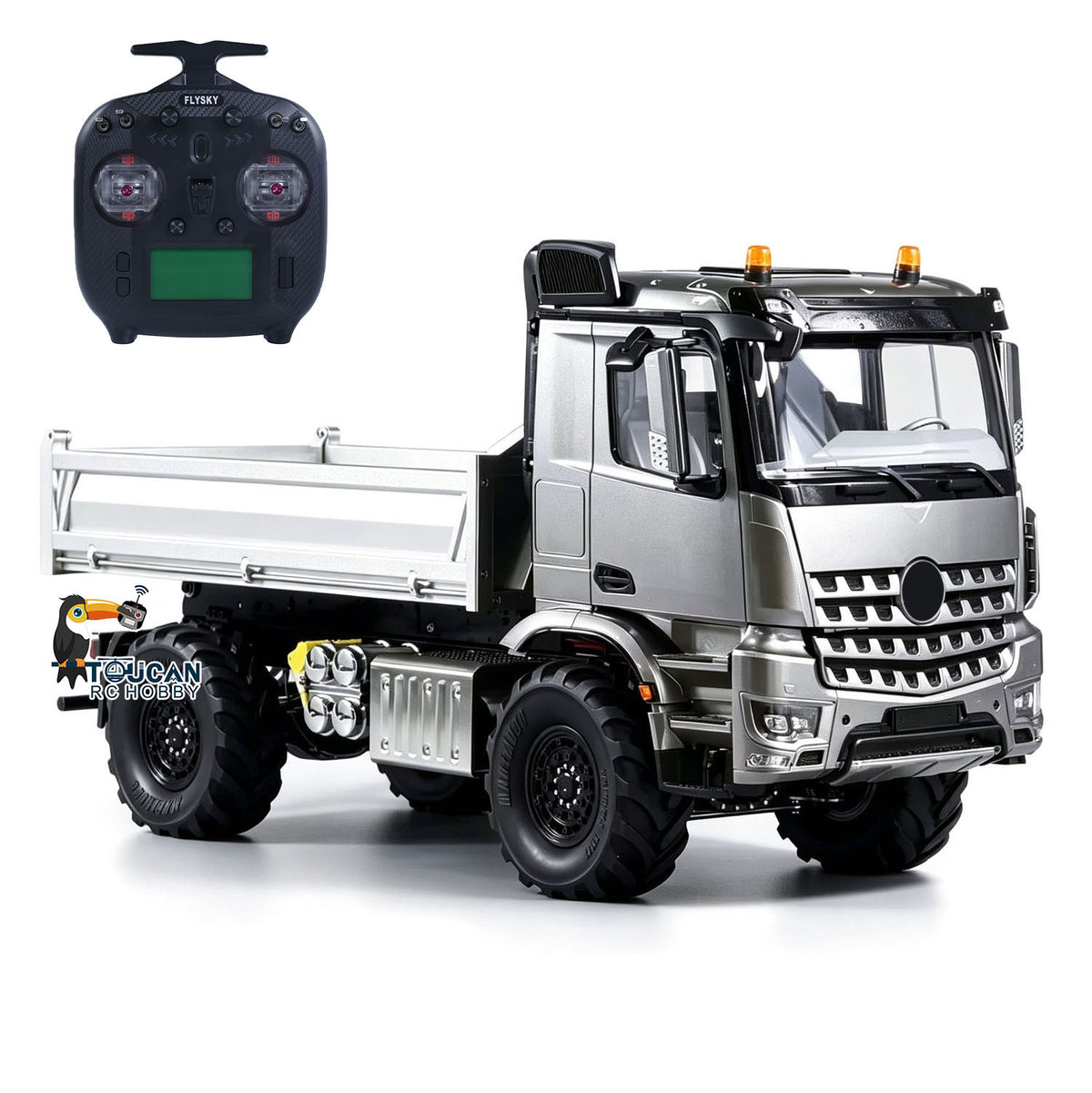 TOUCAN RC HOBBY 3363 MODO 1/14 4x4 Metal Remote Control Hydraulic Dumper 2Speed Gearbox Differential Locks RC Tipper Model ST8 Radio Light Sound