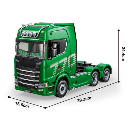 RTR HUINA 1/18 Remote Control Tractor Truck SC 770S 1501 6X4 RC Lorry Car Lights Sound System Demon Eyes Assembled Model