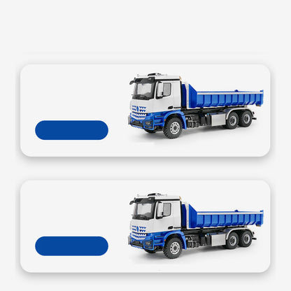 TOUCAN RC HOBBY LESU Z0100 1/14 6x6 Metal Hydraulic RC Roll Off Dump Truck with Folding Hook Lift 3 Speed Transmission Differential Lock Light Sound
