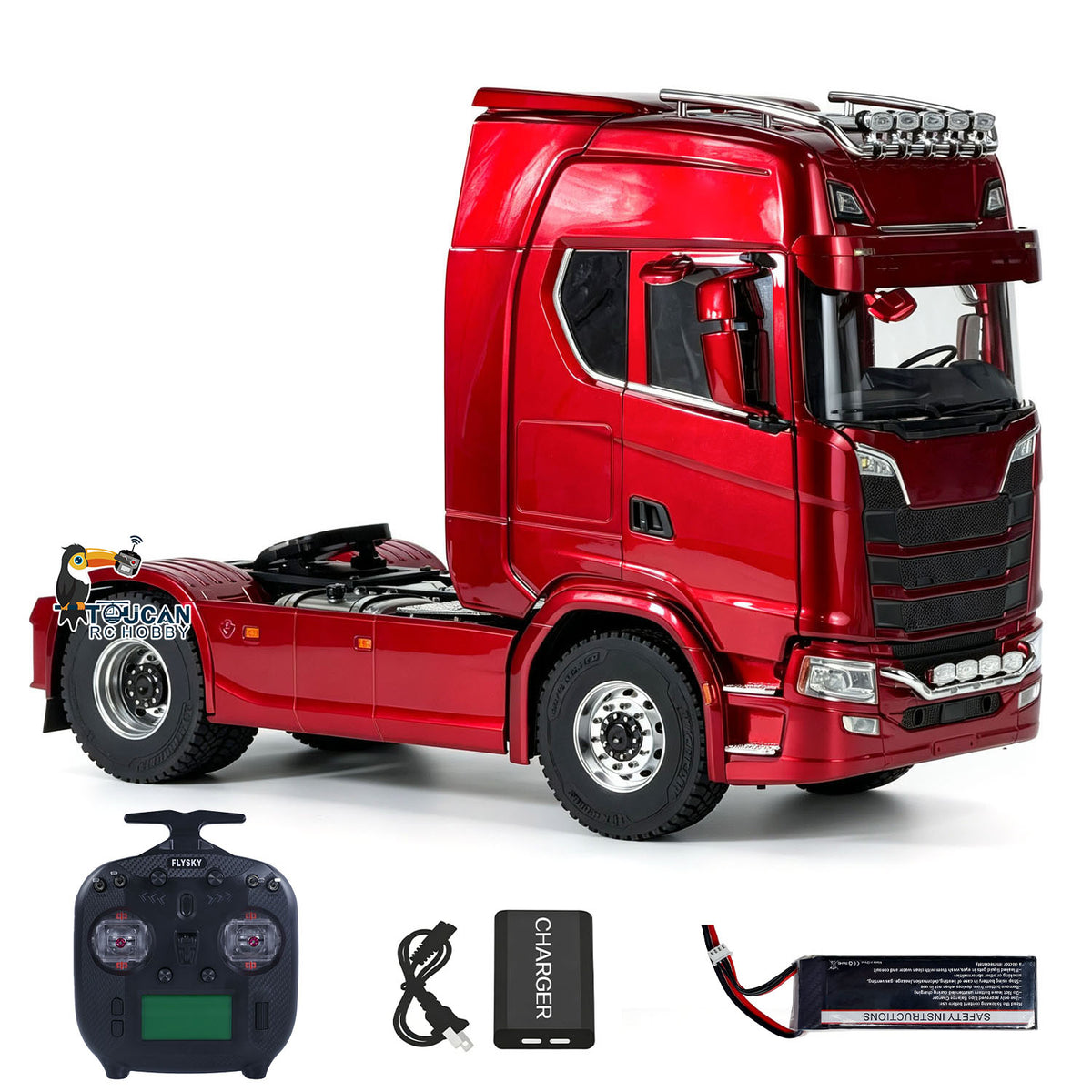 TOUCAN RC HOBBY MODO 770S 1/14 4x4 Metal RC Tractor 2Speed Gearbox Differential Locks RC Lorry Car ST8 Radio Lights Sounds Battery Charger RTR Model